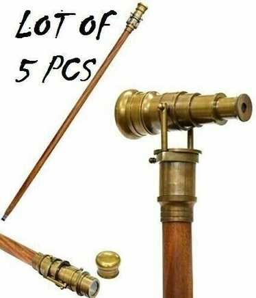 Spyglass Stick Set of 5 Pcs Vintage Brass Telescop