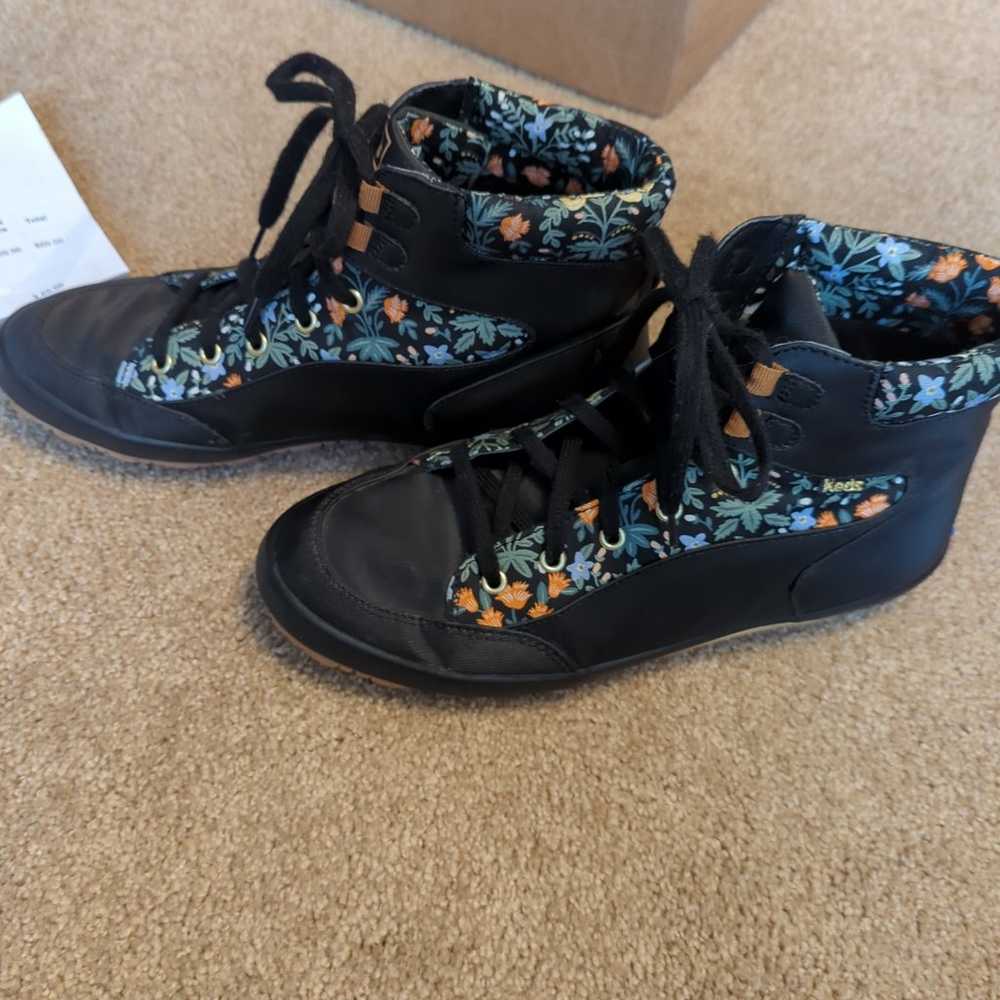 Keds Rifle Paper Company black floral boots women… - image 2