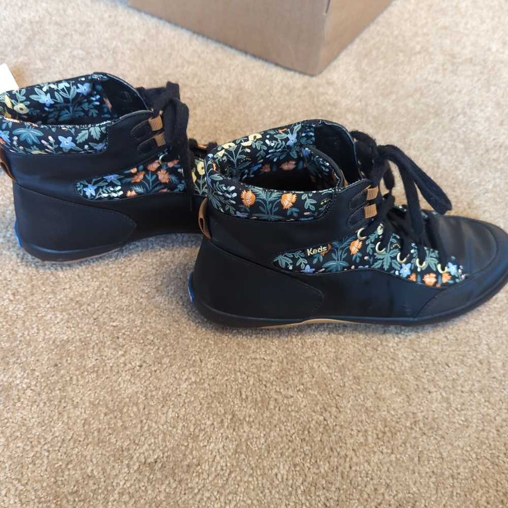 Keds Rifle Paper Company black floral boots women… - image 3