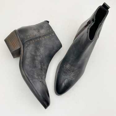 ROAN by Bedstu Aggie Gray Leather Western-Style Po