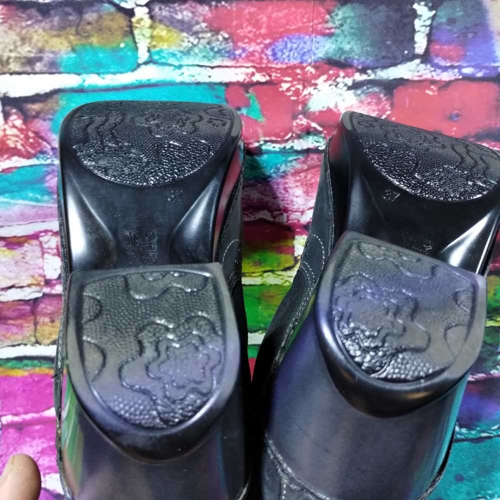 Dansko Harper Boots Women 37/6.5-7 Black Leather … - image 11