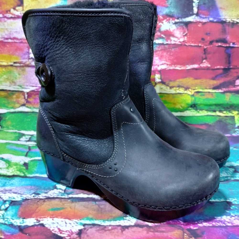 Dansko Harper Boots Women 37/6.5-7 Black Leather … - image 1