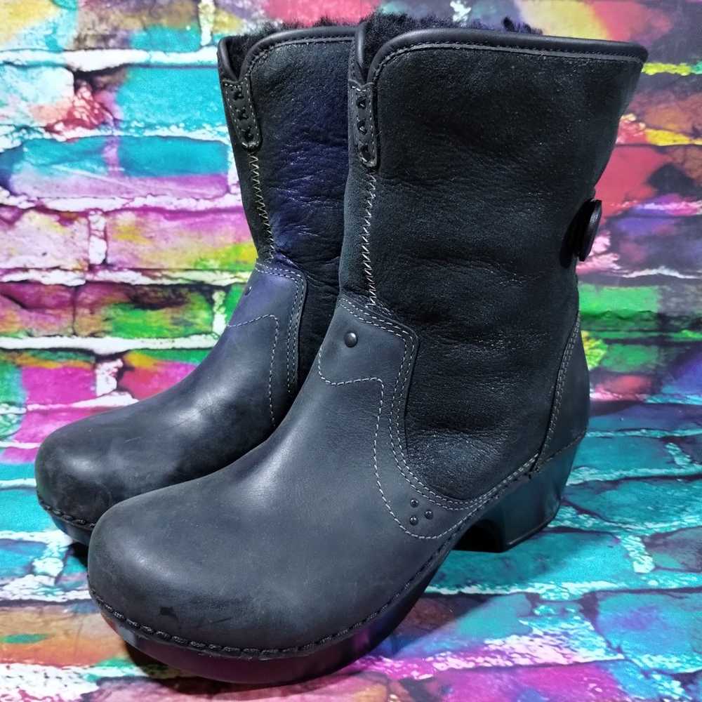 Dansko Harper Boots Women 37/6.5-7 Black Leather … - image 5