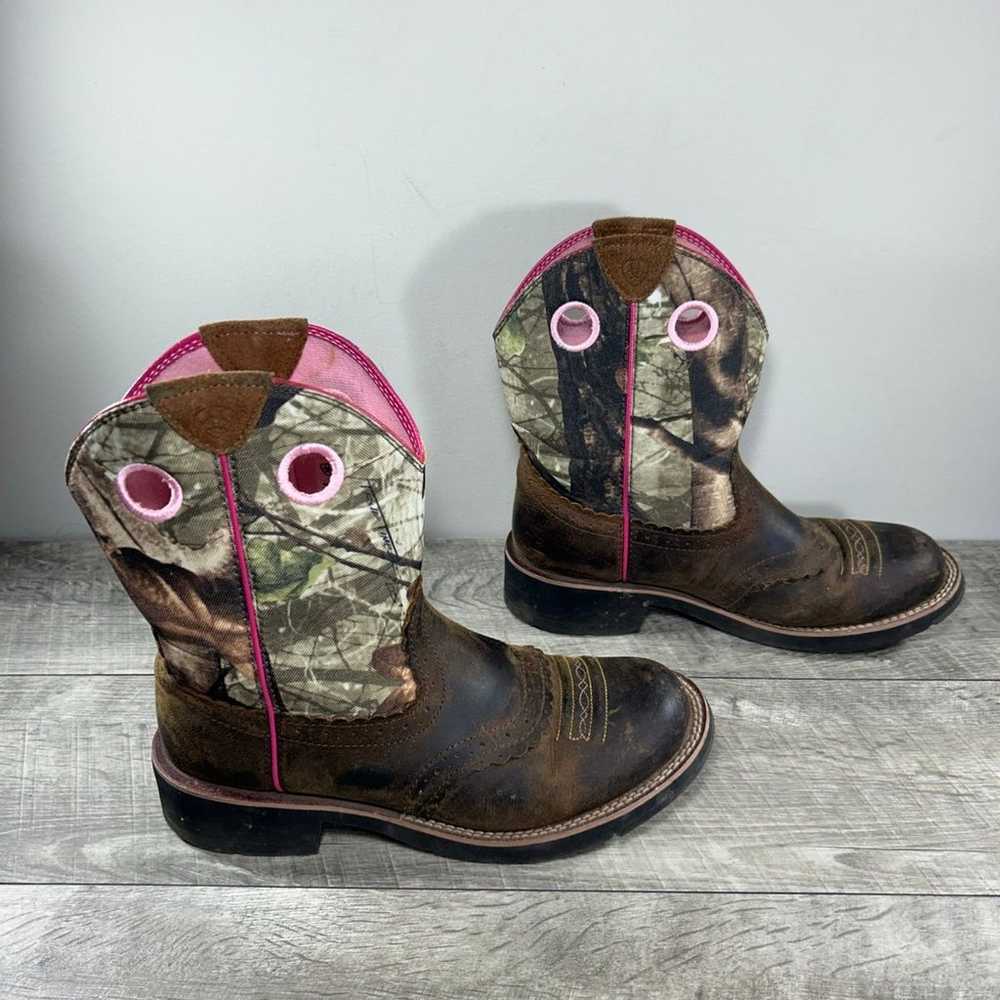 Ariat 10006854 Fatbaby Camo Pink Leather Women's … - image 1