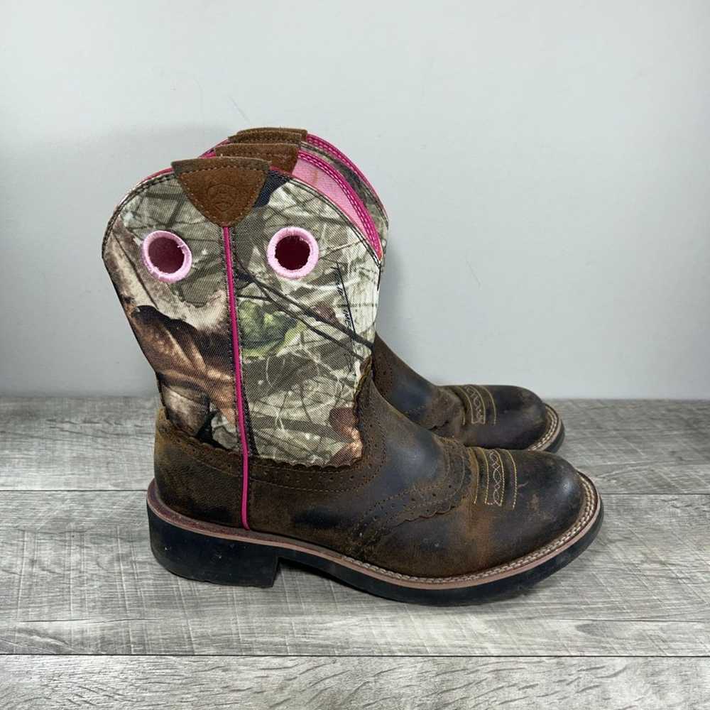 Ariat 10006854 Fatbaby Camo Pink Leather Women's … - image 2