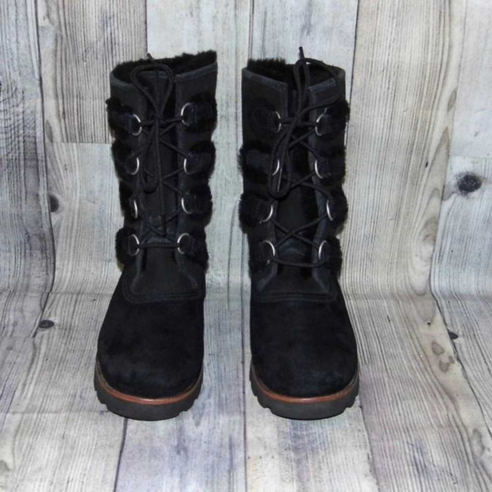 UGG Rommy Lace Black Suede/Sheepskin Boots Womens… - image 4