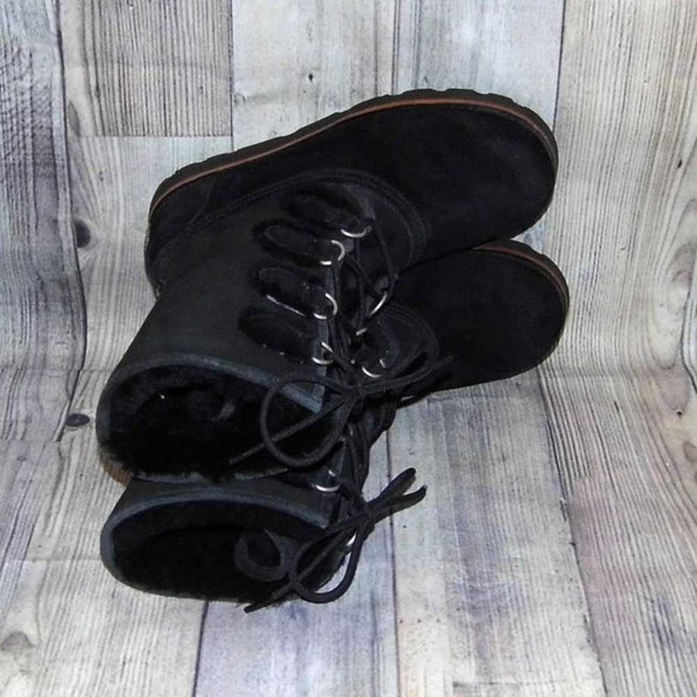 UGG Rommy Lace Black Suede/Sheepskin Boots Womens… - image 6