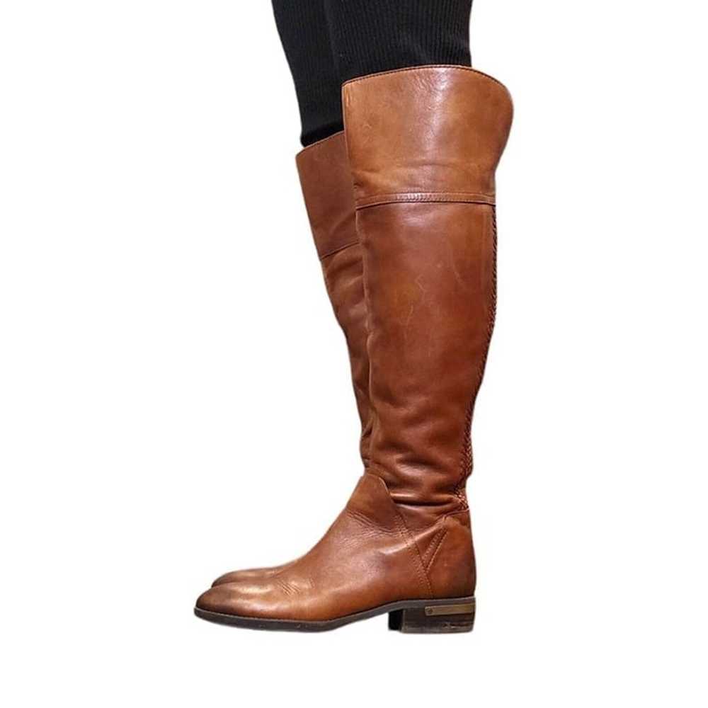 Vince Camuto Cognac Brown Leather Bendra Knee Hig… - image 1