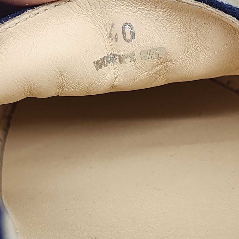 Tod's Suede Whipstitched Espadrilles Navy 40 - image 5