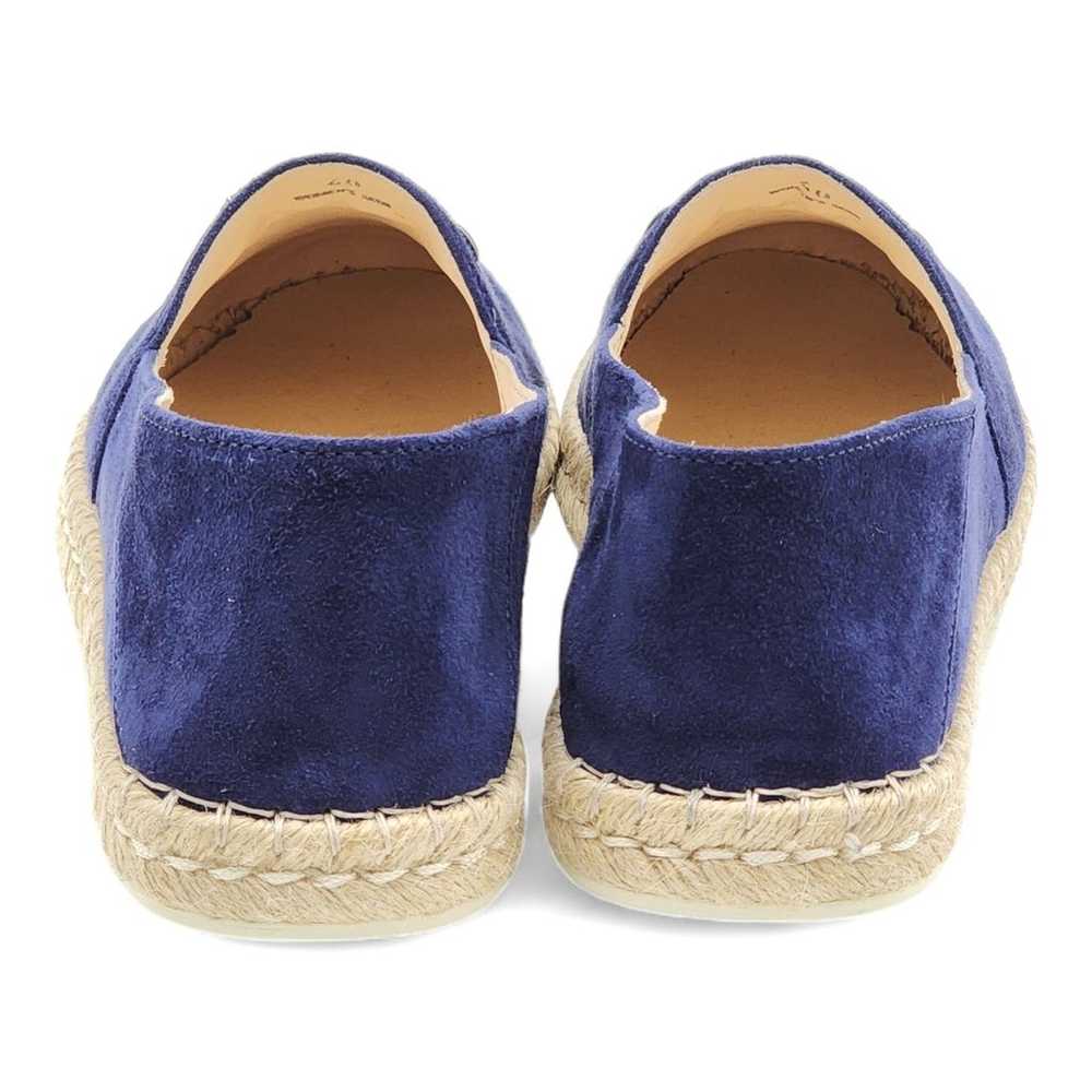 Tod's Suede Whipstitched Espadrilles Navy 40 - image 6