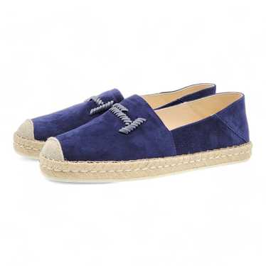 Tod's Suede Whipstitched Espadrilles Navy 36.5 - image 1