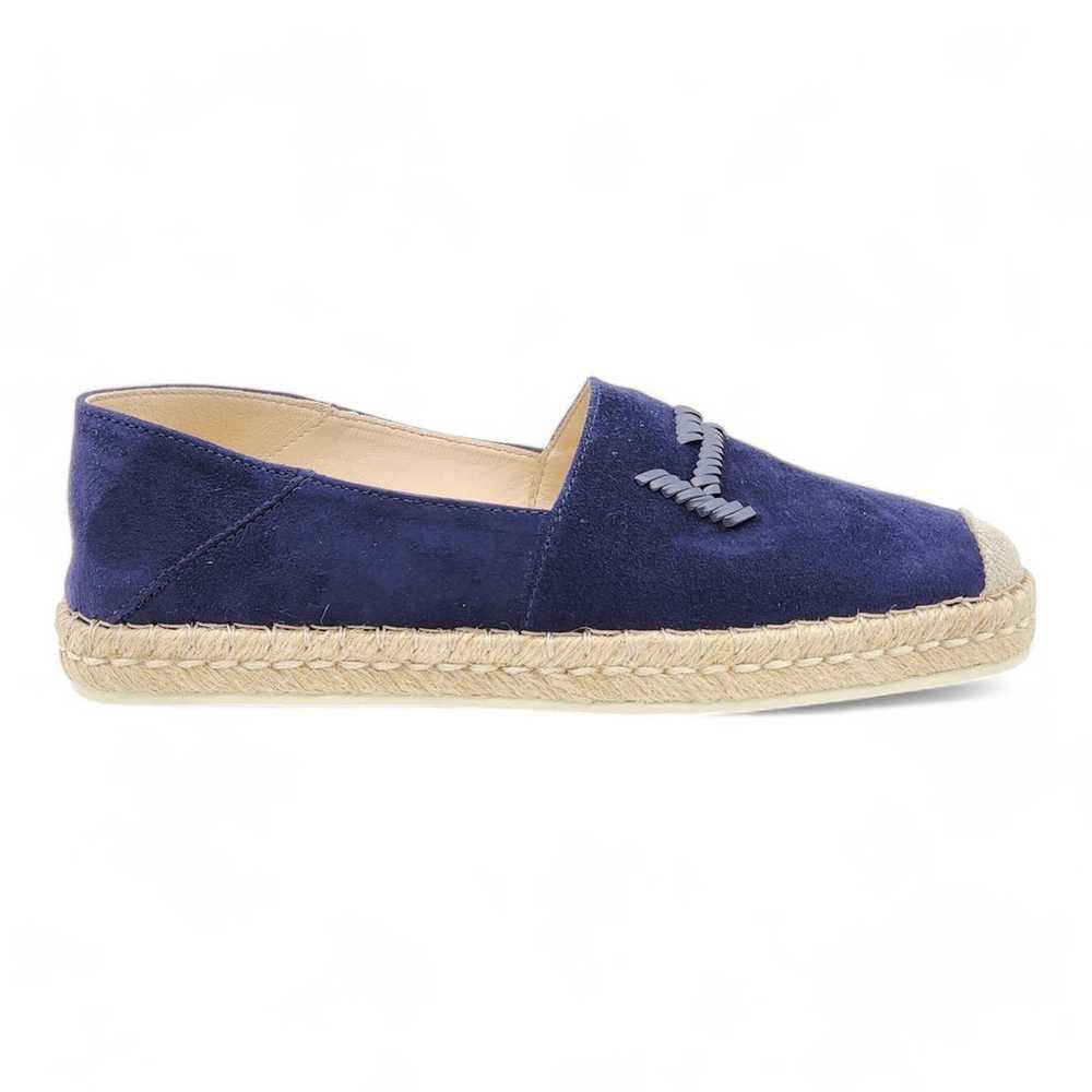 Tod's Suede Whipstitched Espadrilles Navy 36.5 - image 2
