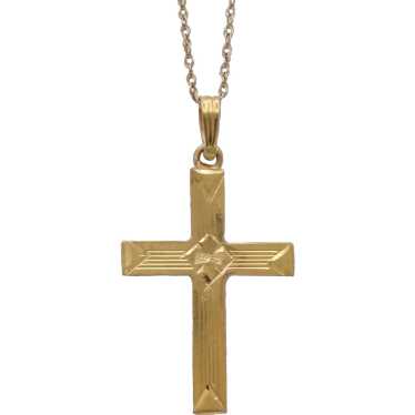 Vintage Cross 14K Yellow Gold - image 1