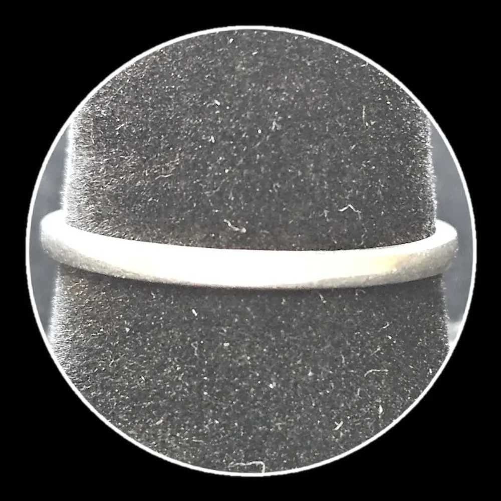 Platinum Emerald Cut Aquamarine Ring - image 5