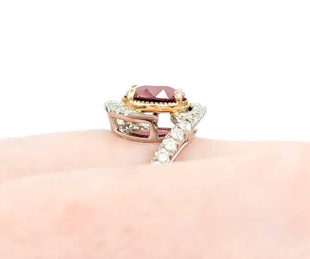 1.8ct Ruby & .34ctw Diamond Ring In Platinum - image 6