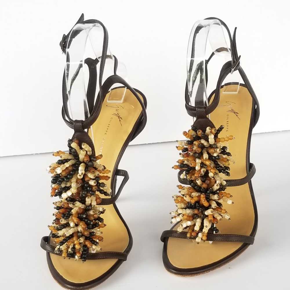 Beautiful beaded Giuseppe Zanotti  strappy heels - image 11