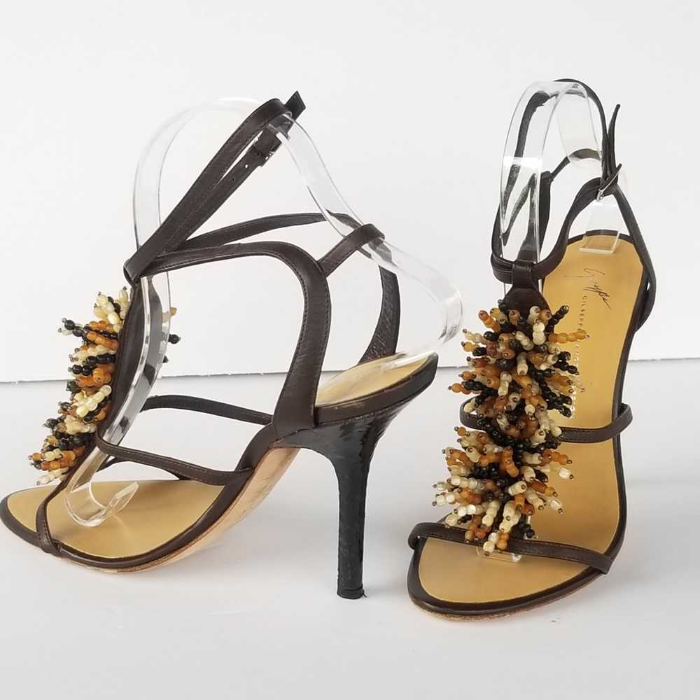 Beautiful beaded Giuseppe Zanotti  strappy heels - image 5