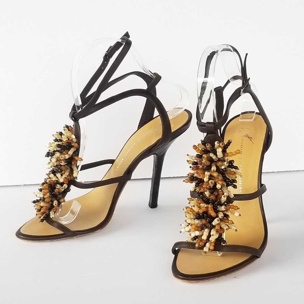 Beautiful beaded Giuseppe Zanotti  strappy heels - image 9