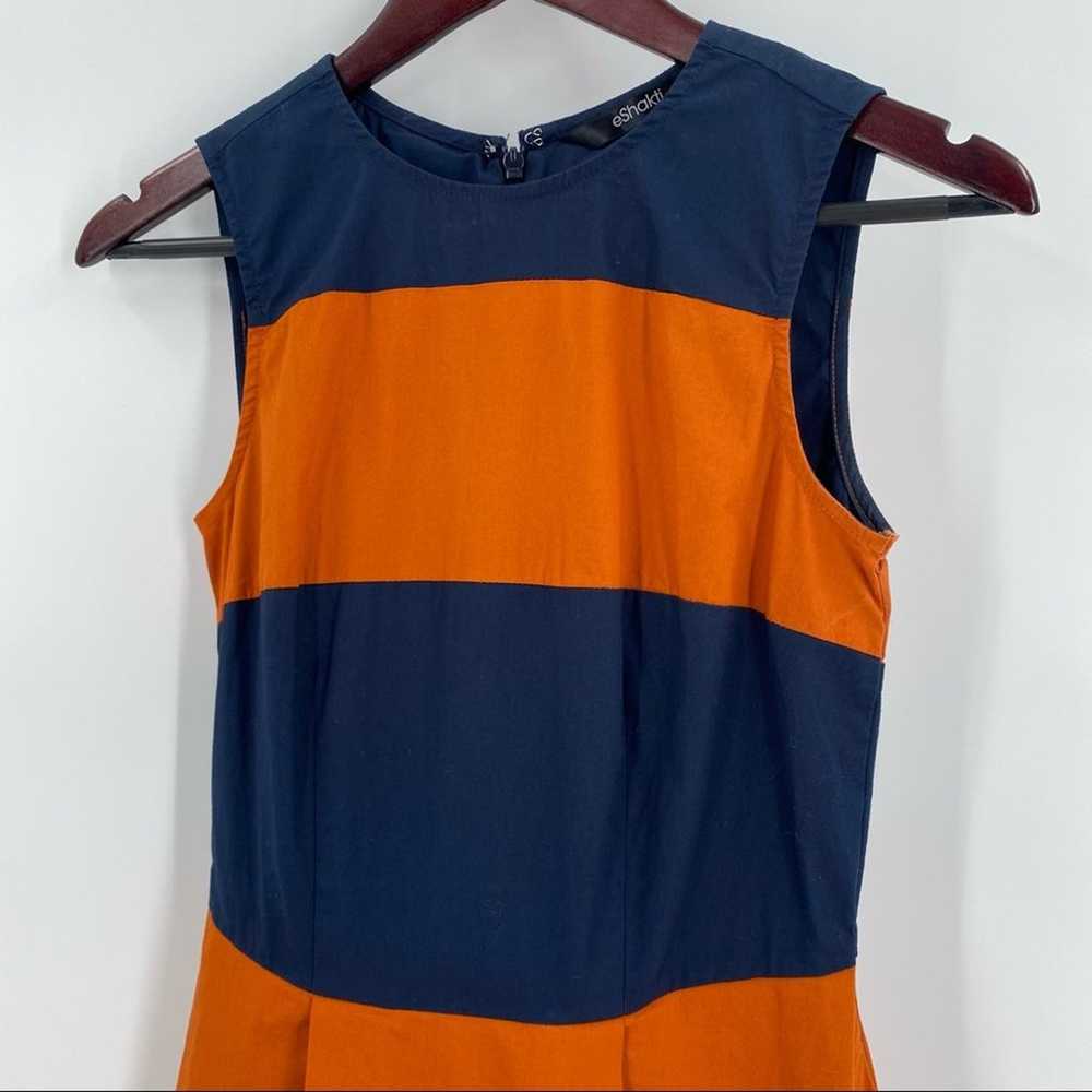 Eshakti orange and blue maxi dress size 2 sleevel… - image 2