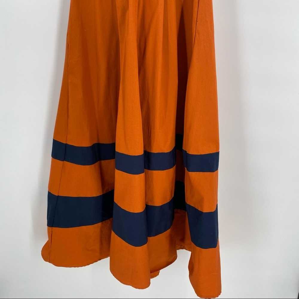 Eshakti orange and blue maxi dress size 2 sleevel… - image 7