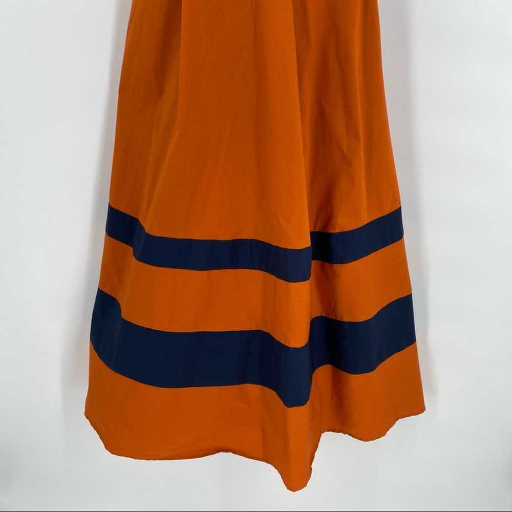 Eshakti orange and blue maxi dress size 2 sleevel… - image 9