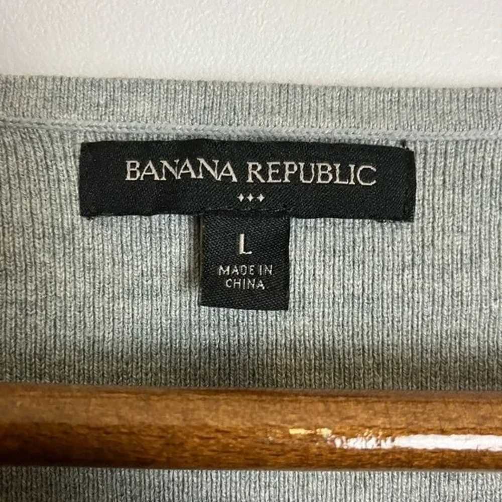 Banana Republic Gray Neutral Scoop Neck Half Slee… - image 3