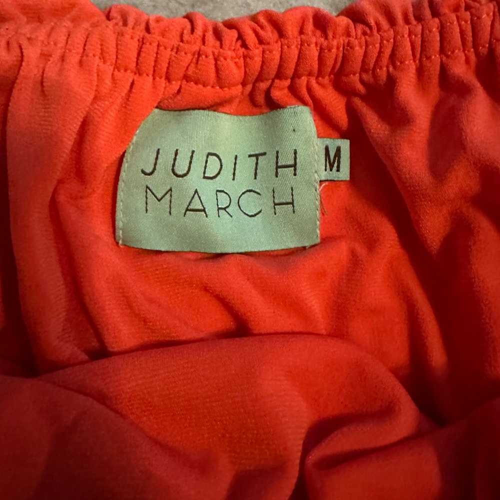 Judith March Mandarin Orange Pom Pom Off Shoulder… - image 4