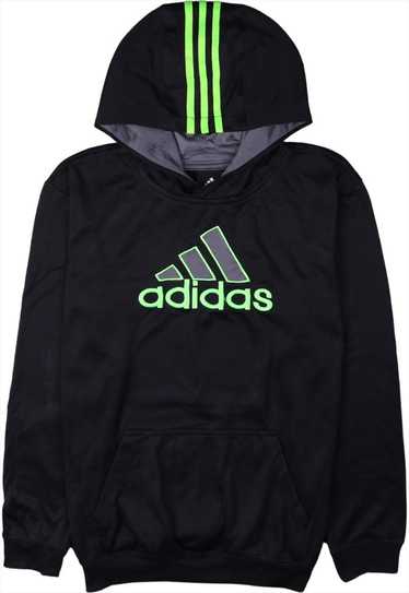 Vintage 90's Adidas Hoodie Pullover Spellout Black