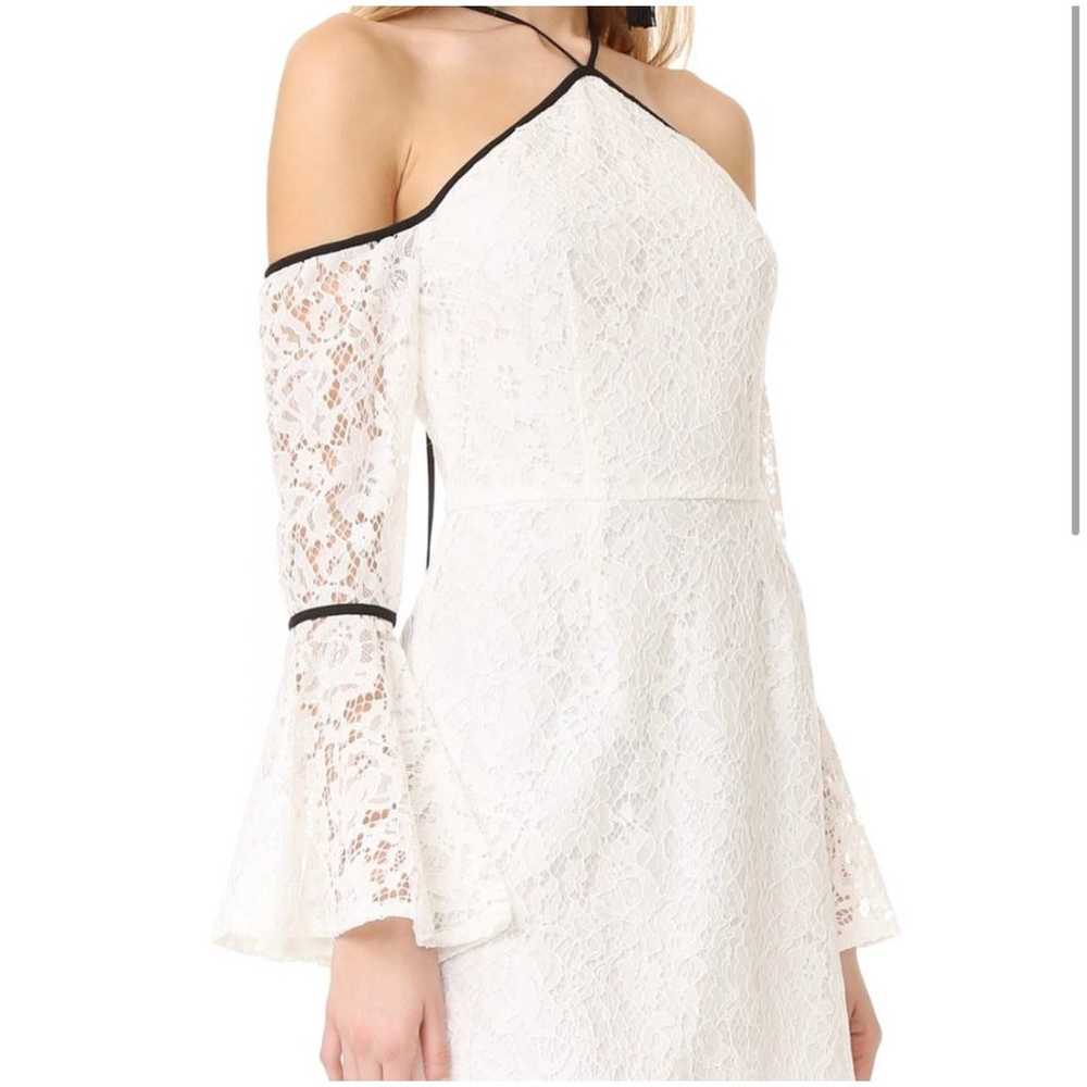 Wayf Cold Shoulder Bell Sleeve Lace Dress White L… - image 3