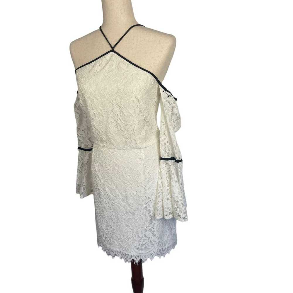 Wayf Cold Shoulder Bell Sleeve Lace Dress White L… - image 7