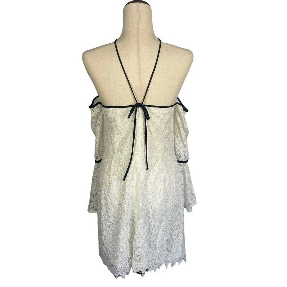 Wayf Cold Shoulder Bell Sleeve Lace Dress White L… - image 8