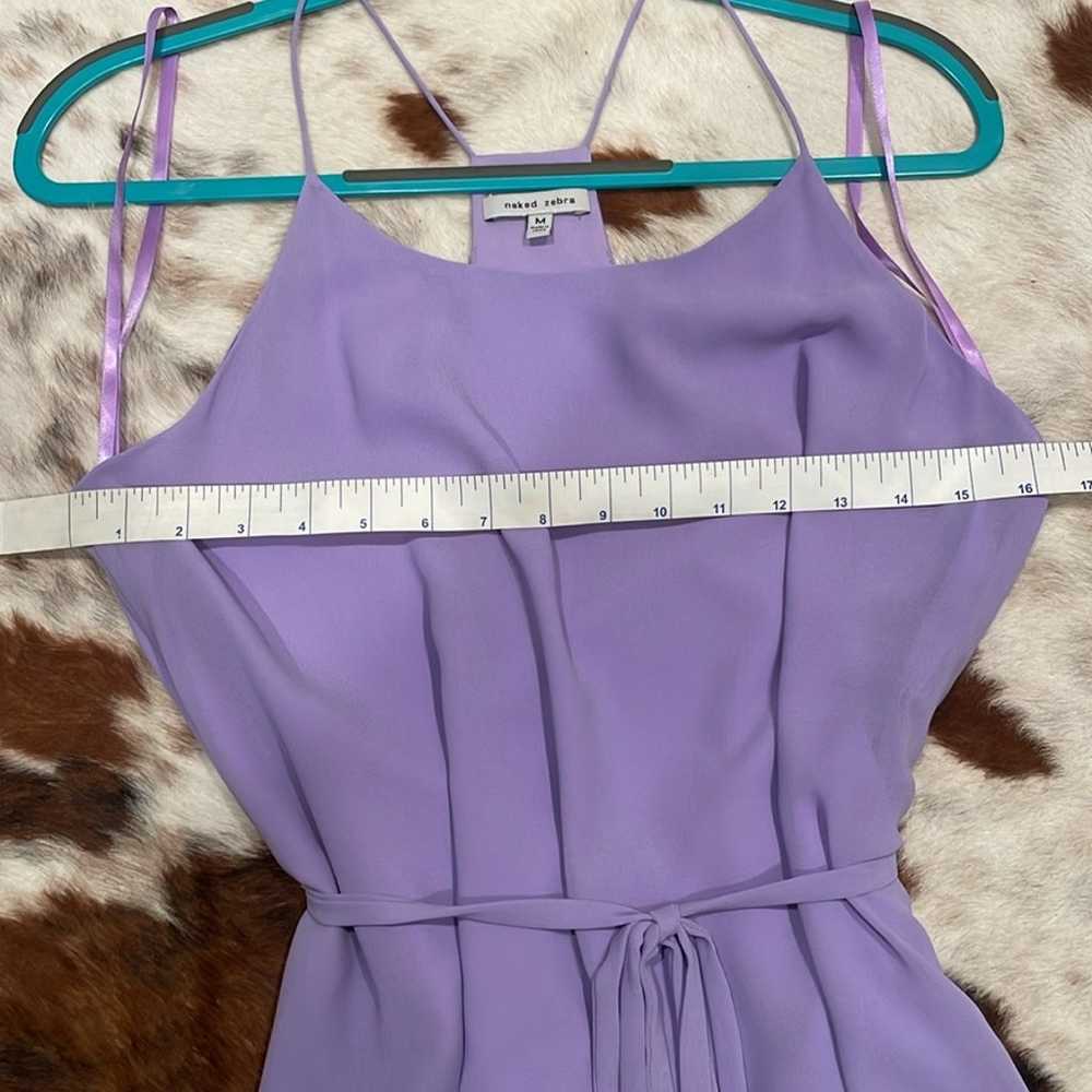 Naked Zebra purple lavender chiffon slip dress - image 7