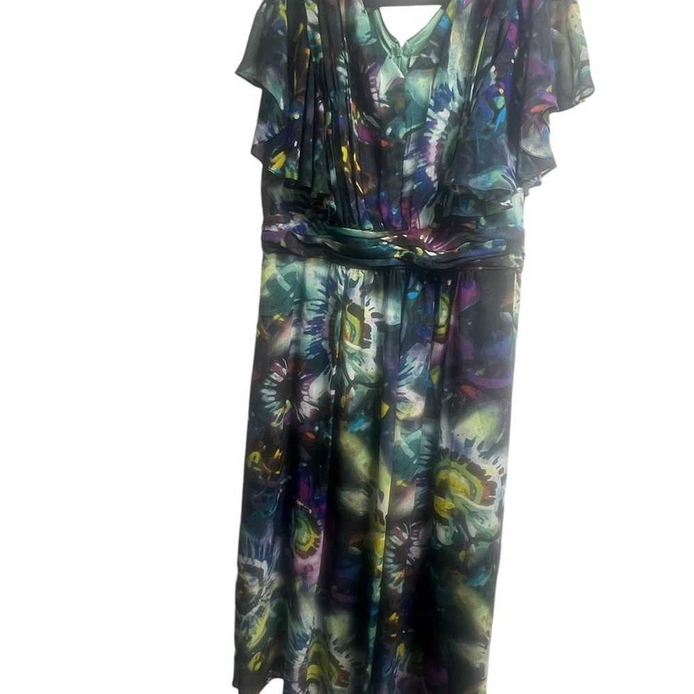 Romans, Size 18W, Multi Colored, Flowing, Zip Up … - image 3