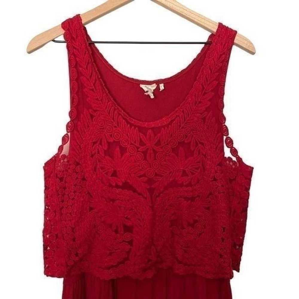 Anthropologie Lika Large Red Dress Sleeveless Cro… - image 2
