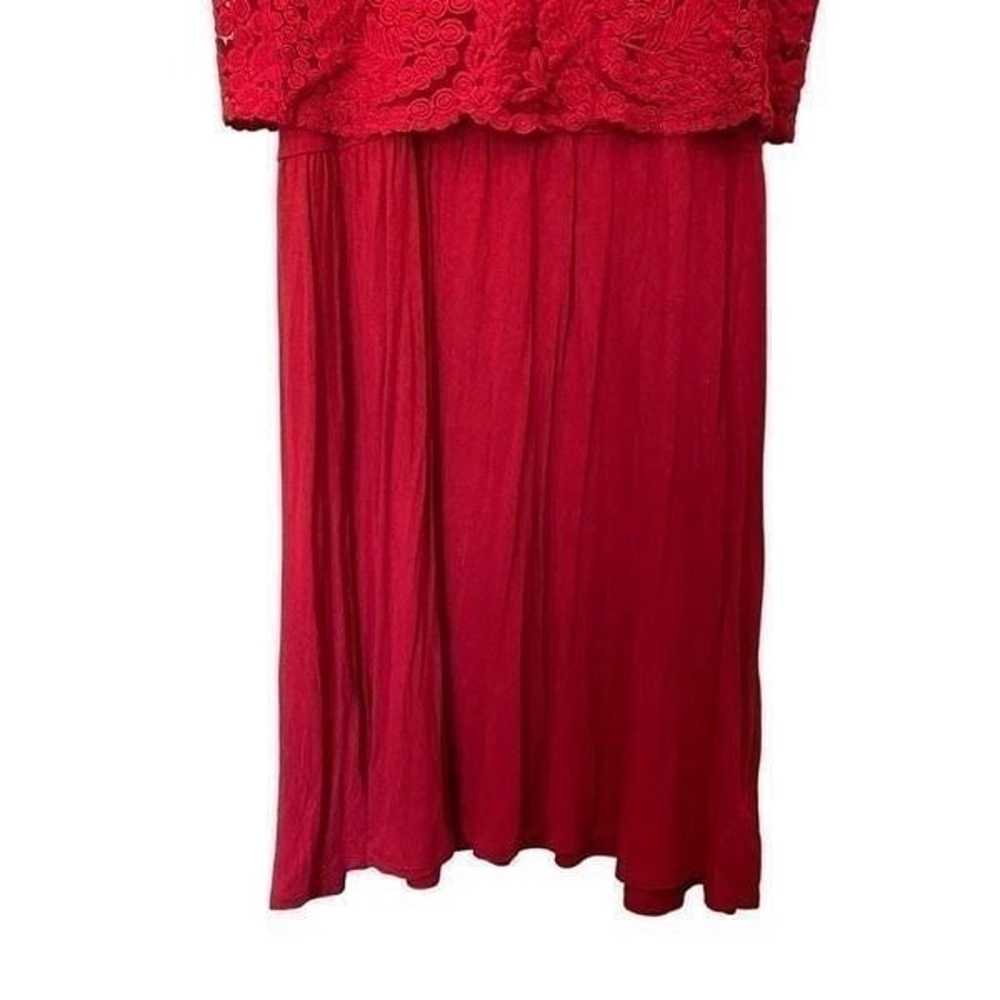Anthropologie Lika Large Red Dress Sleeveless Cro… - image 4