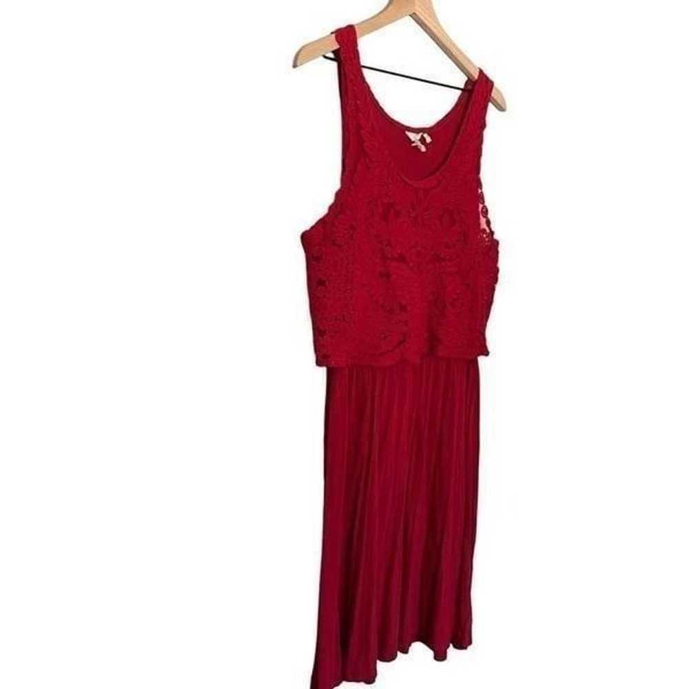 Anthropologie Lika Large Red Dress Sleeveless Cro… - image 5