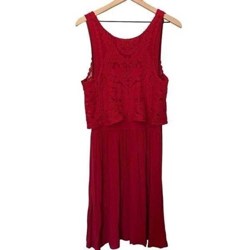 Anthropologie Lika Large Red Dress Sleeveless Cro… - image 6
