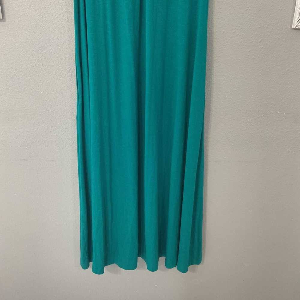 J. Jill turquoise teal sleeves maxi stretch dress… - image 11