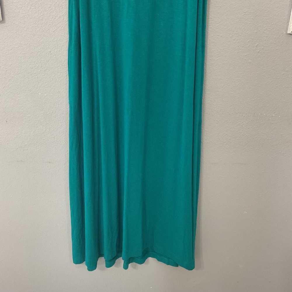 J. Jill turquoise teal sleeves maxi stretch dress… - image 3