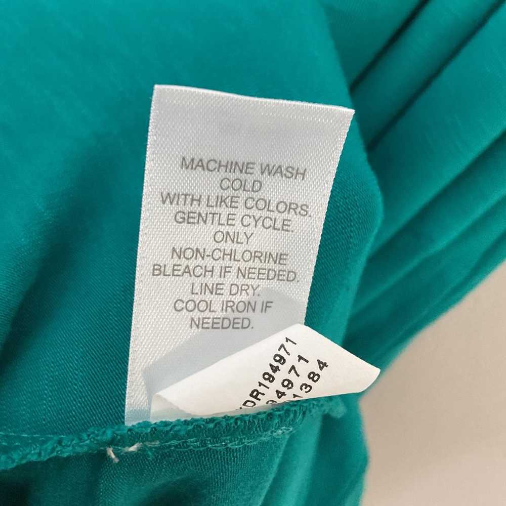 J. Jill turquoise teal sleeves maxi stretch dress… - image 8
