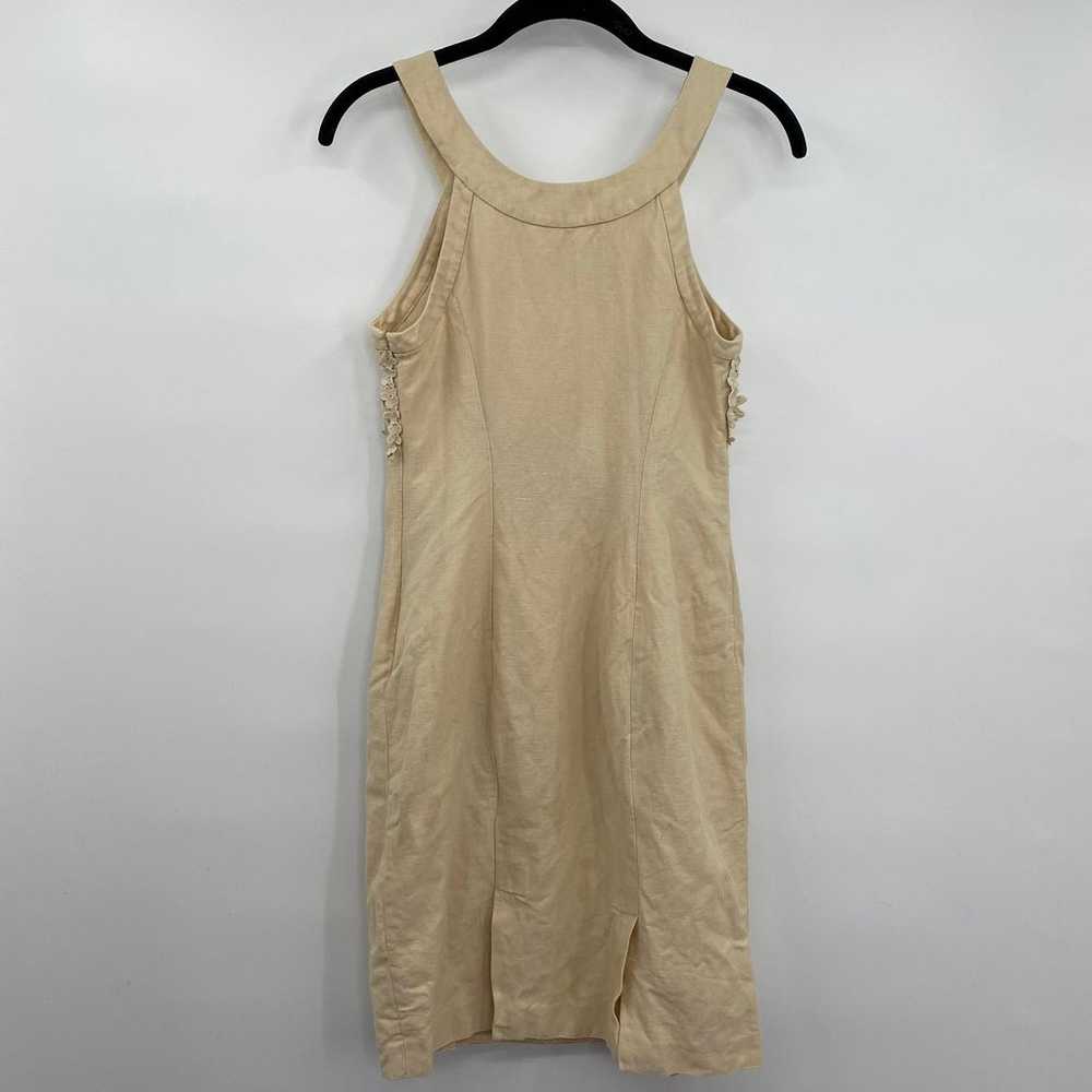Postmark Anthropologie Dress Sleeveless Cream Flo… - image 3