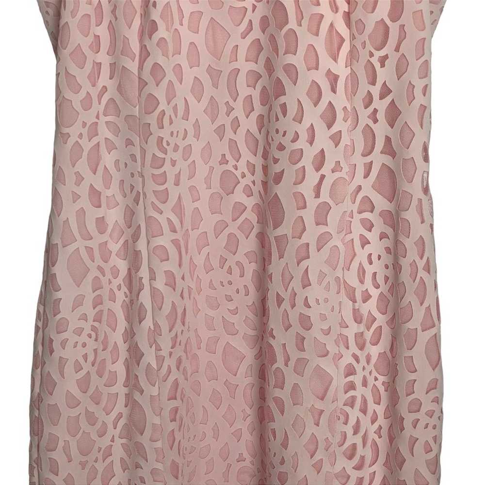 Karl Lagerfeld Paris Pink Lace Sheath Mini Dress … - image 3