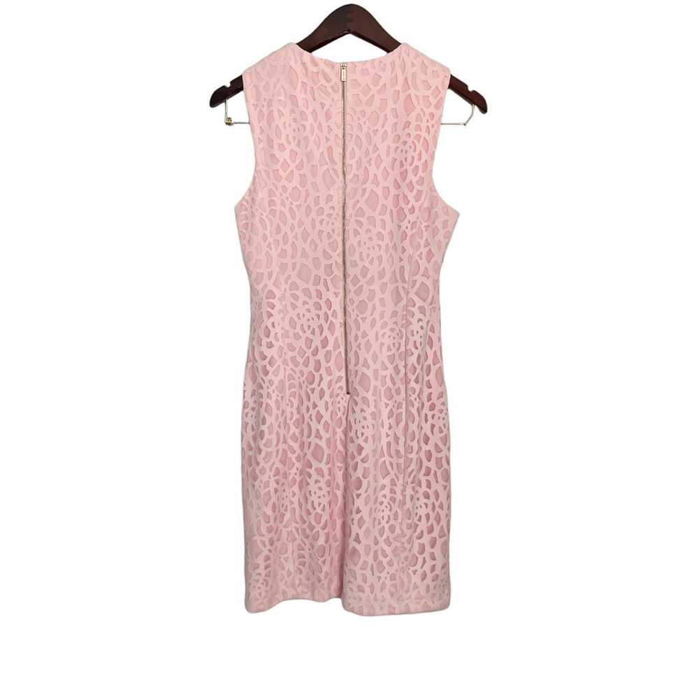 Karl Lagerfeld Paris Pink Lace Sheath Mini Dress … - image 4