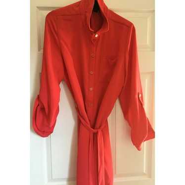 Sharagano Red Shirt Dress Size 14 - image 1