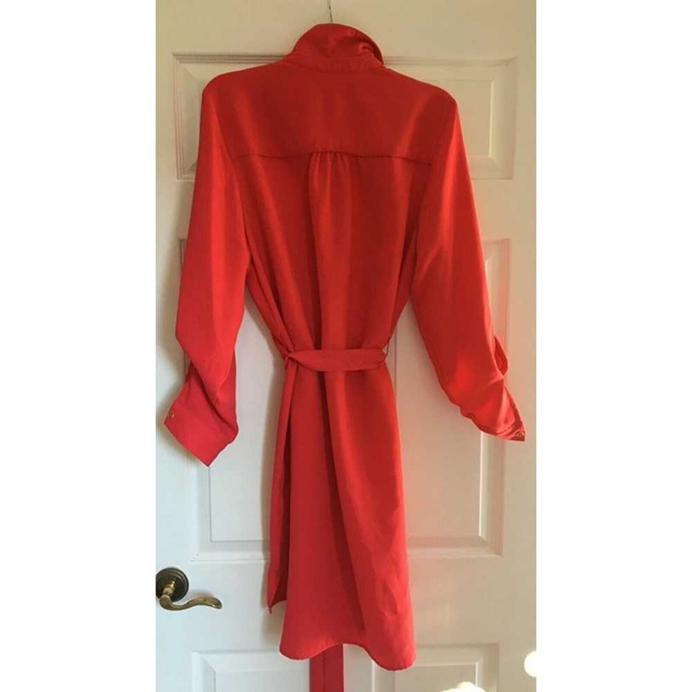 Sharagano Red Shirt Dress Size 14 - image 2