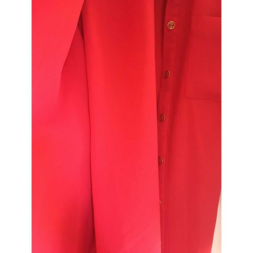 Sharagano Red Shirt Dress Size 14 - image 6