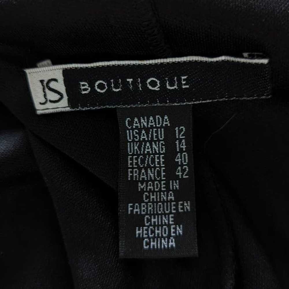 JS Boutique One Shoulder Beaded Ruched Black Mini… - image 7