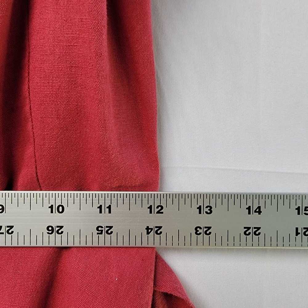 ZARA Linen Berry Red Ruffle Off the Shoulder Belt… - image 10