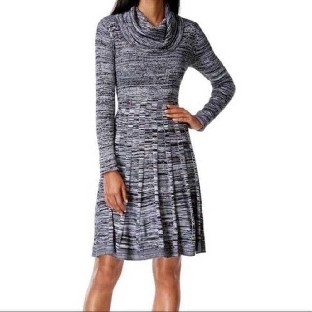 Calvin Klein Gray Cowl Neck Sweater Dress Medium - image 10