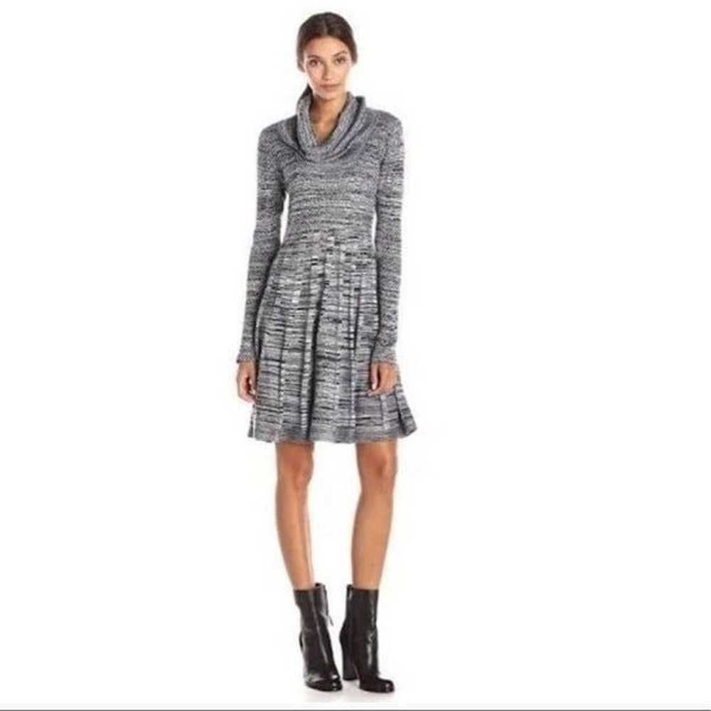 Calvin Klein Gray Cowl Neck Sweater Dress Medium - image 1